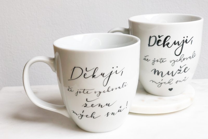 Hrnky SET- Děkuji